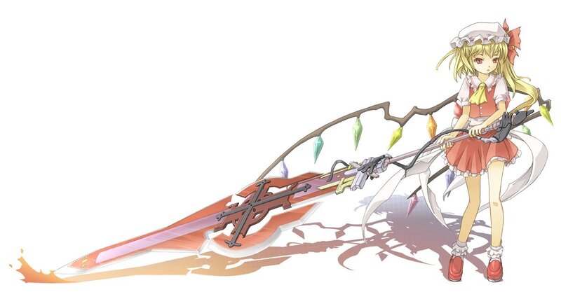 Anime girl with large sword