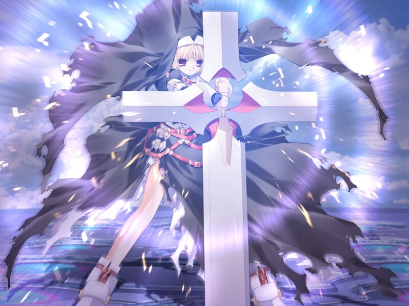 anime girl with large sword