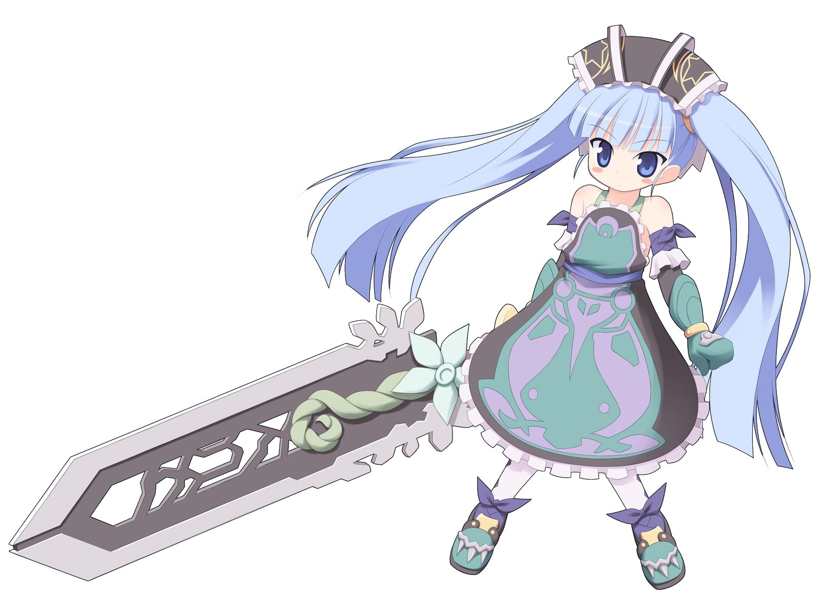 anime girl with large sword