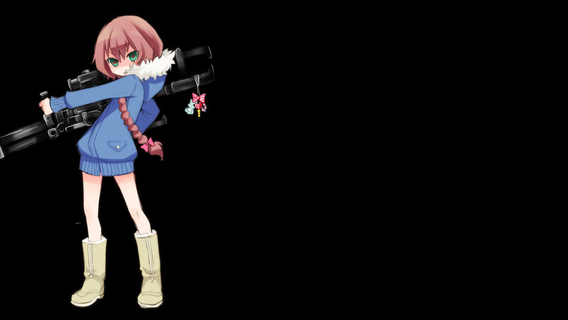 anime girl with large weapon
