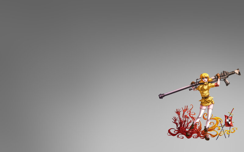 anime girl with large weapon