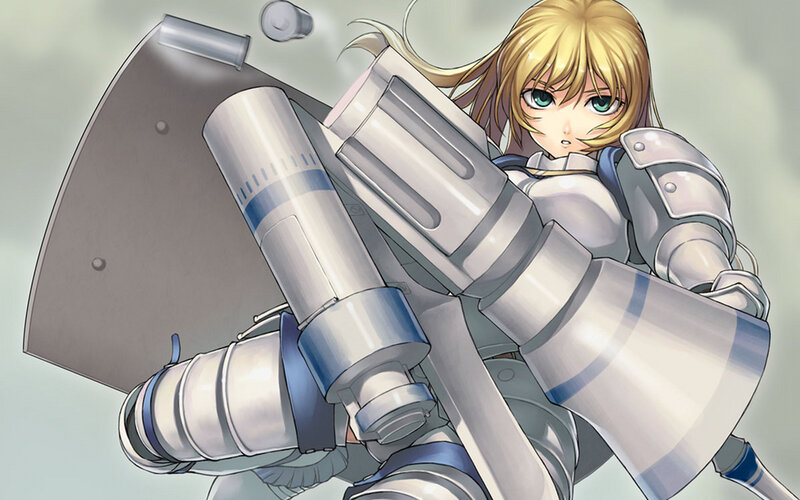 anime girl with large weapon