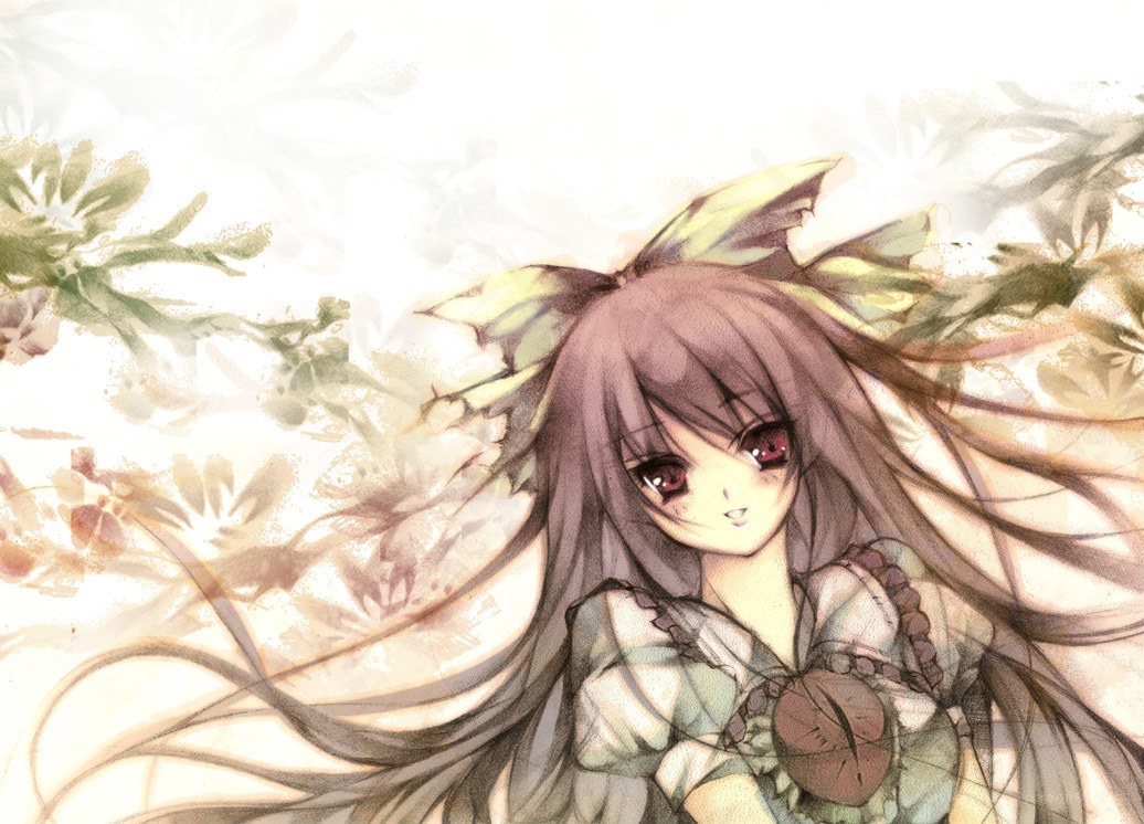 Anime girl with leaf wings