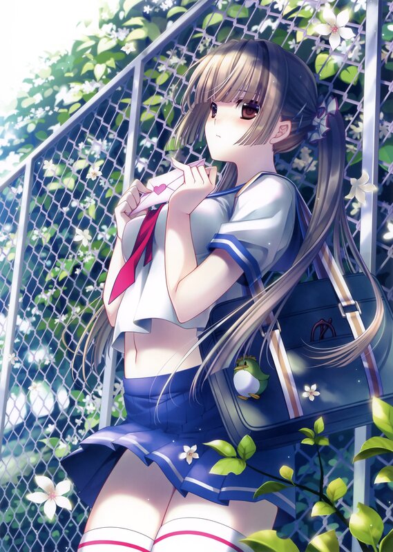 Anime girl with letter