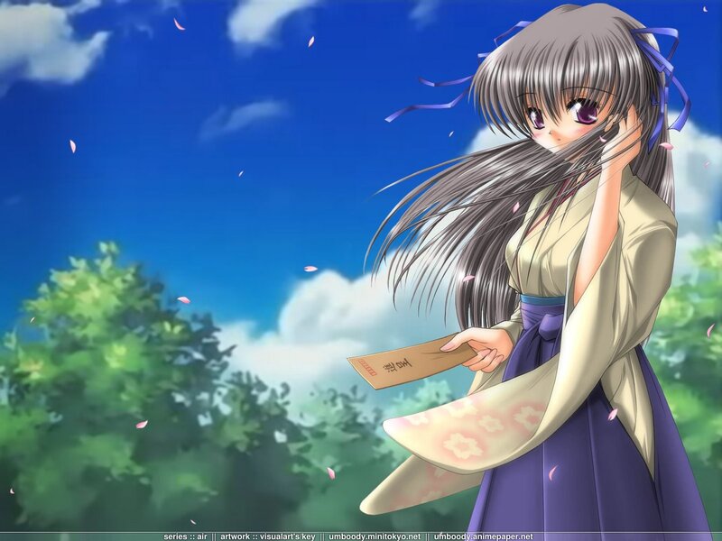 Anime girl with letter