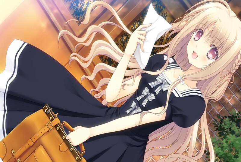 Anime Girl with Letter — Blonde