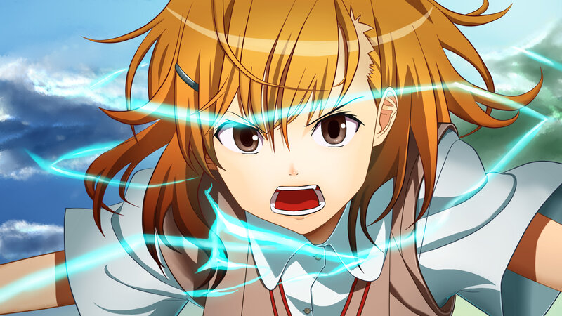 anime girl with lightning