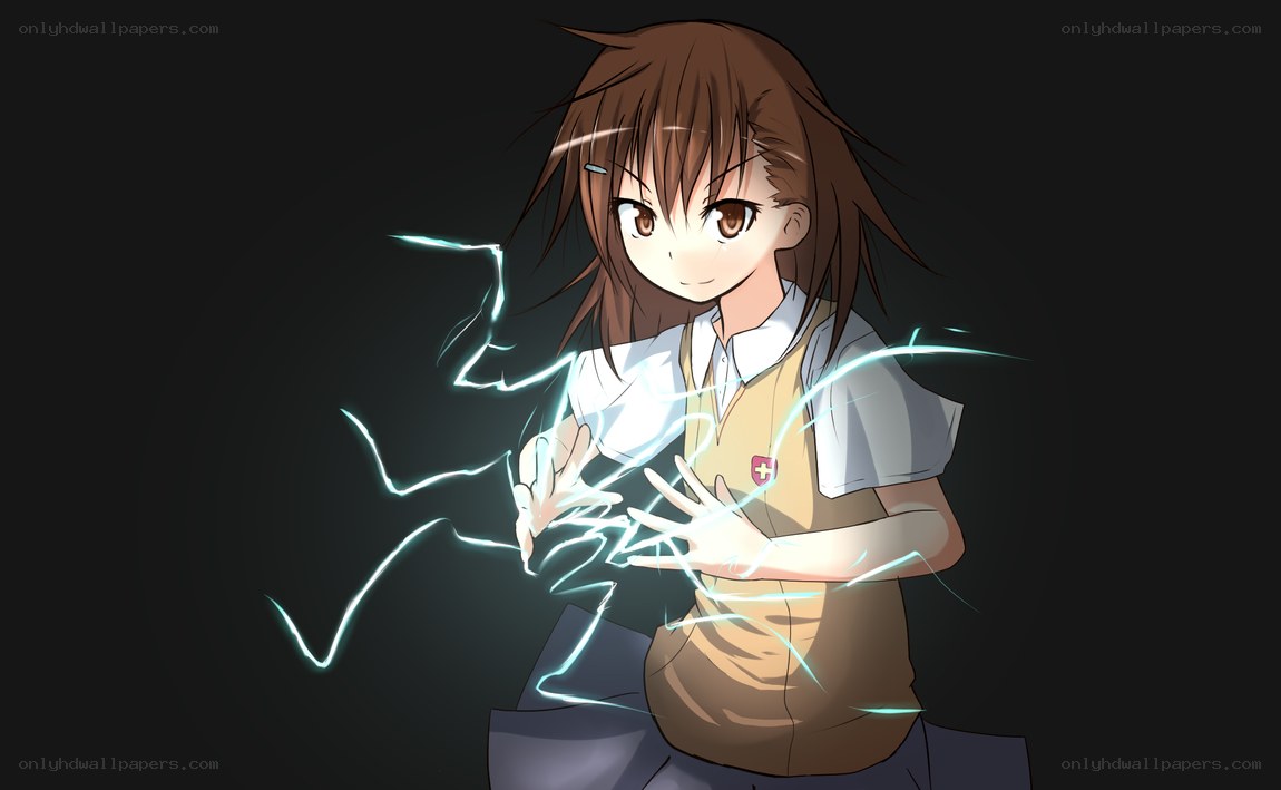 anime girl with lightning