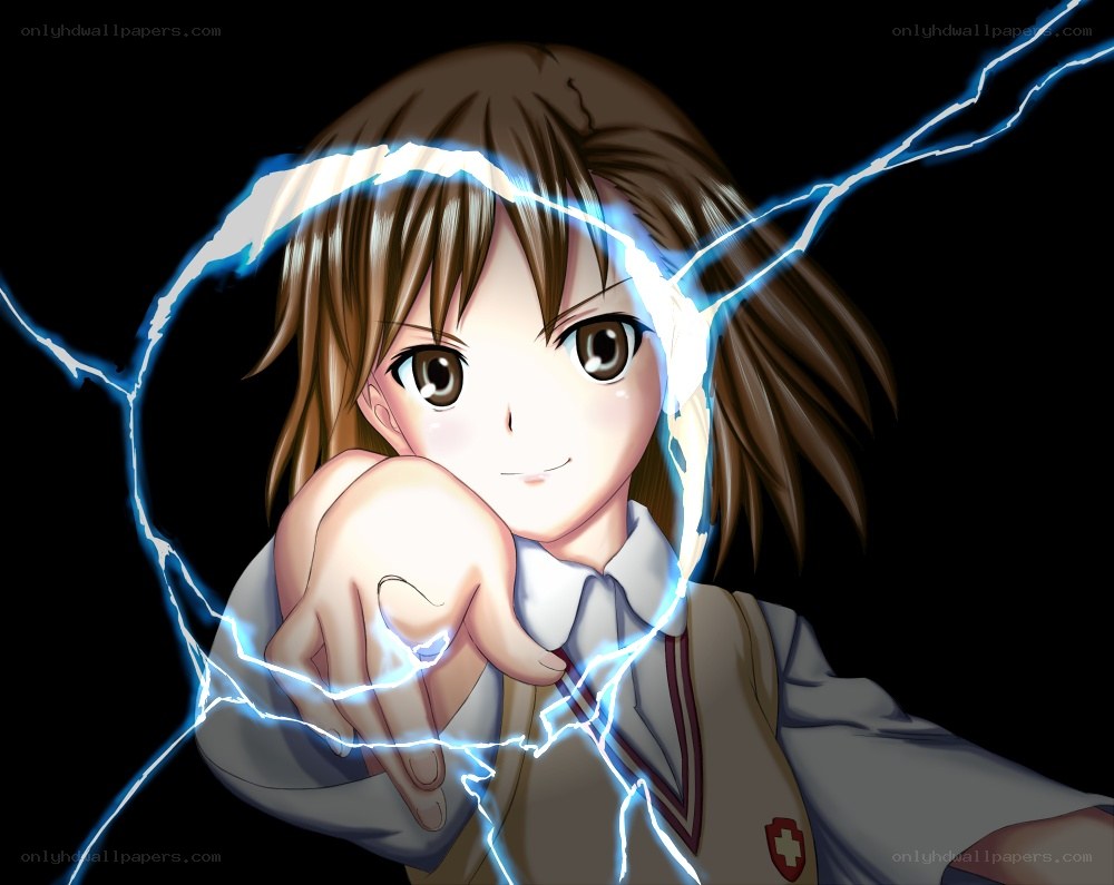 anime girl with lightning