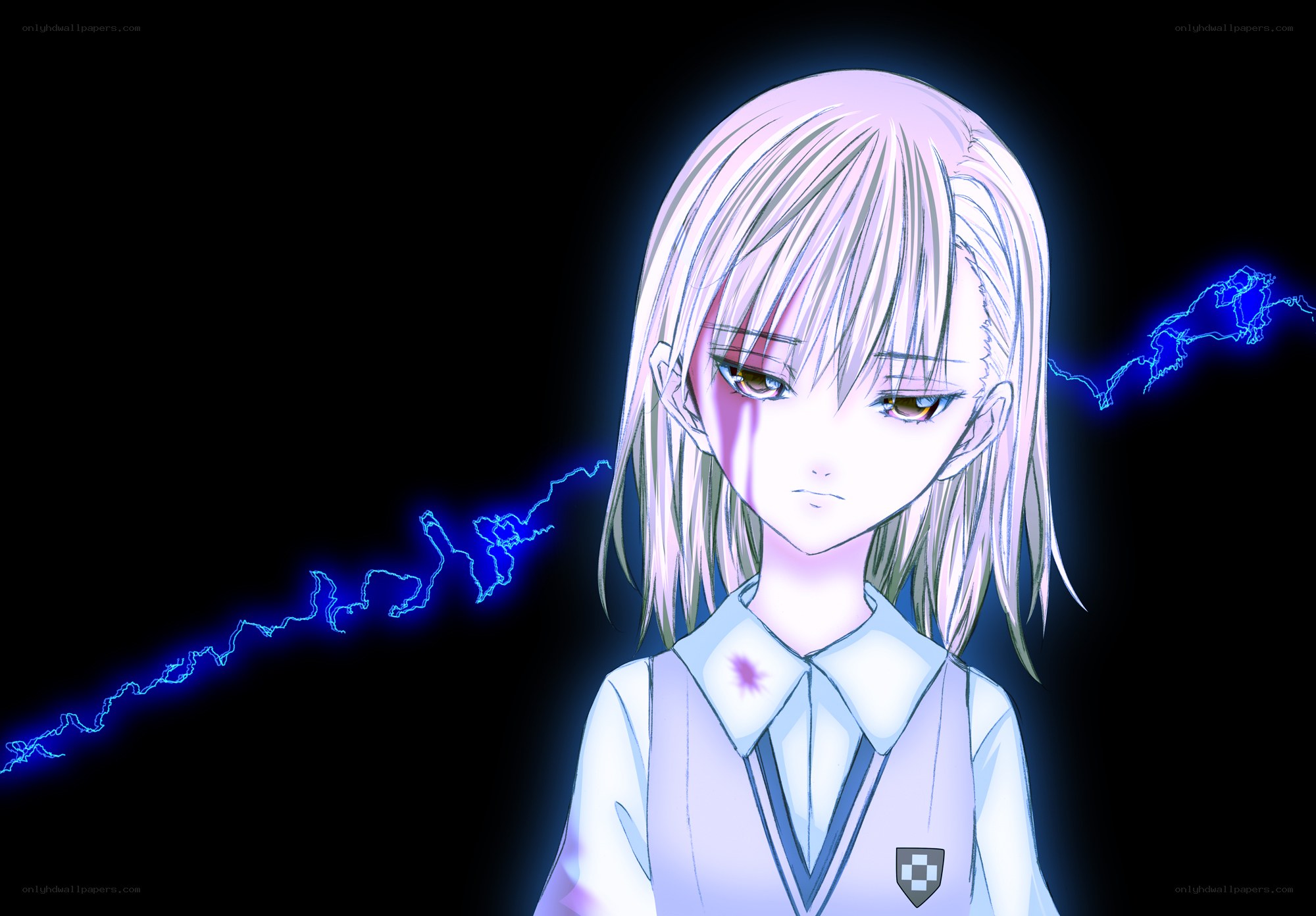 anime girl with lightning