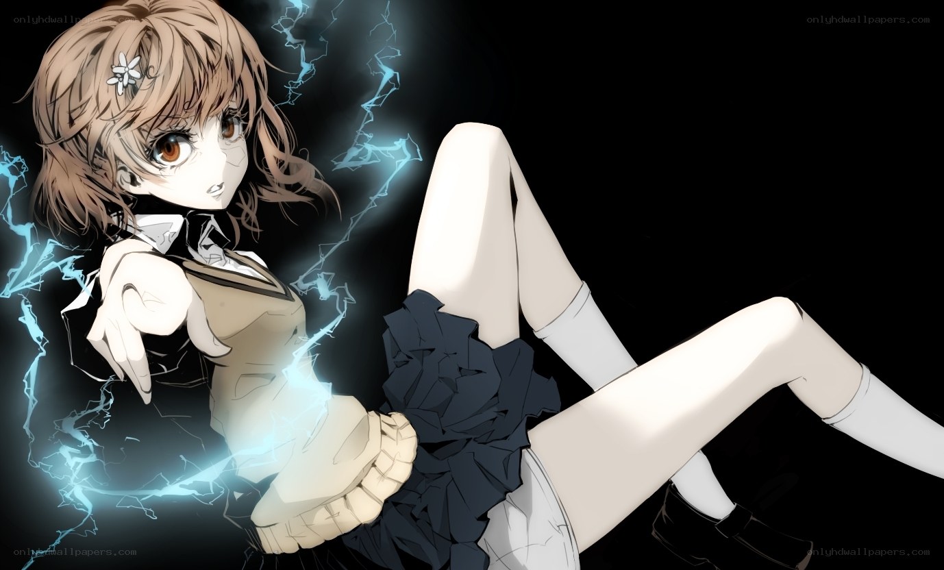 anime girl with lightning