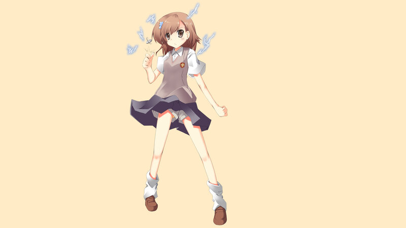 anime girl with lightning