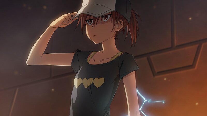 anime girl with lightning