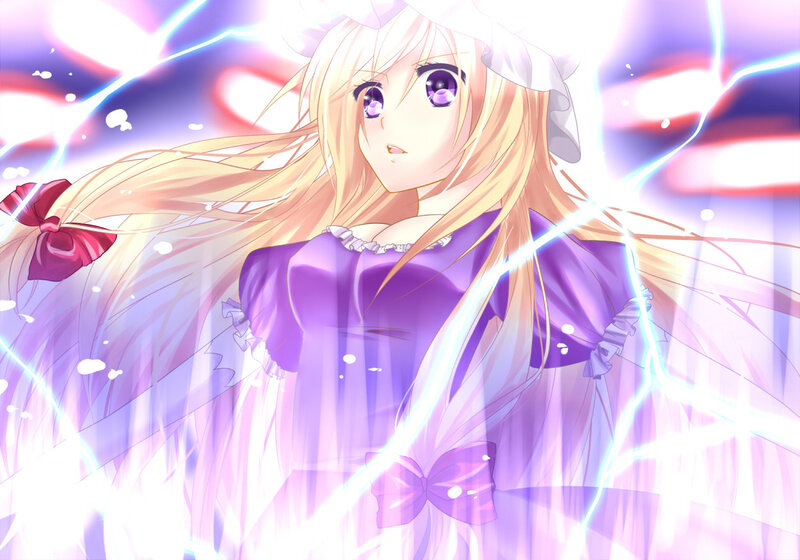 anime girl with lightning