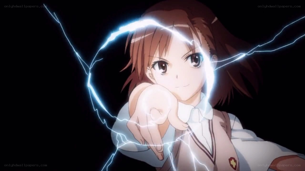 anime girl with lightning