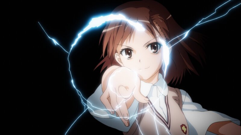 Anime Girl with Lightning — Black