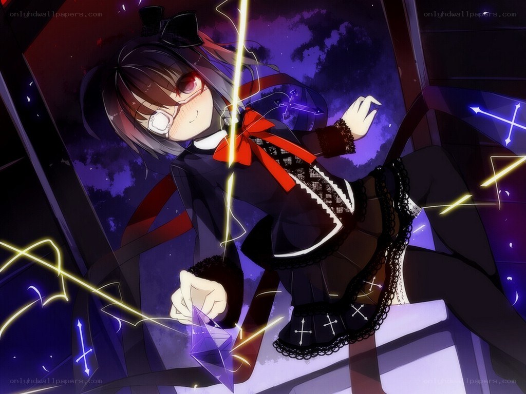 anime girl with lightning magic