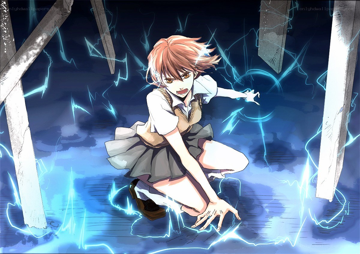 anime girl with lightning powers