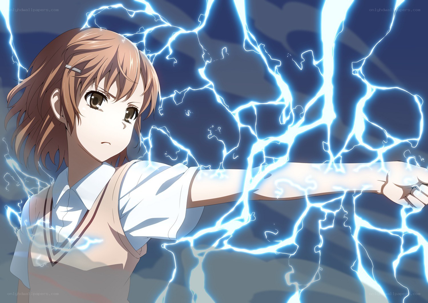 anime girl with lightning powers