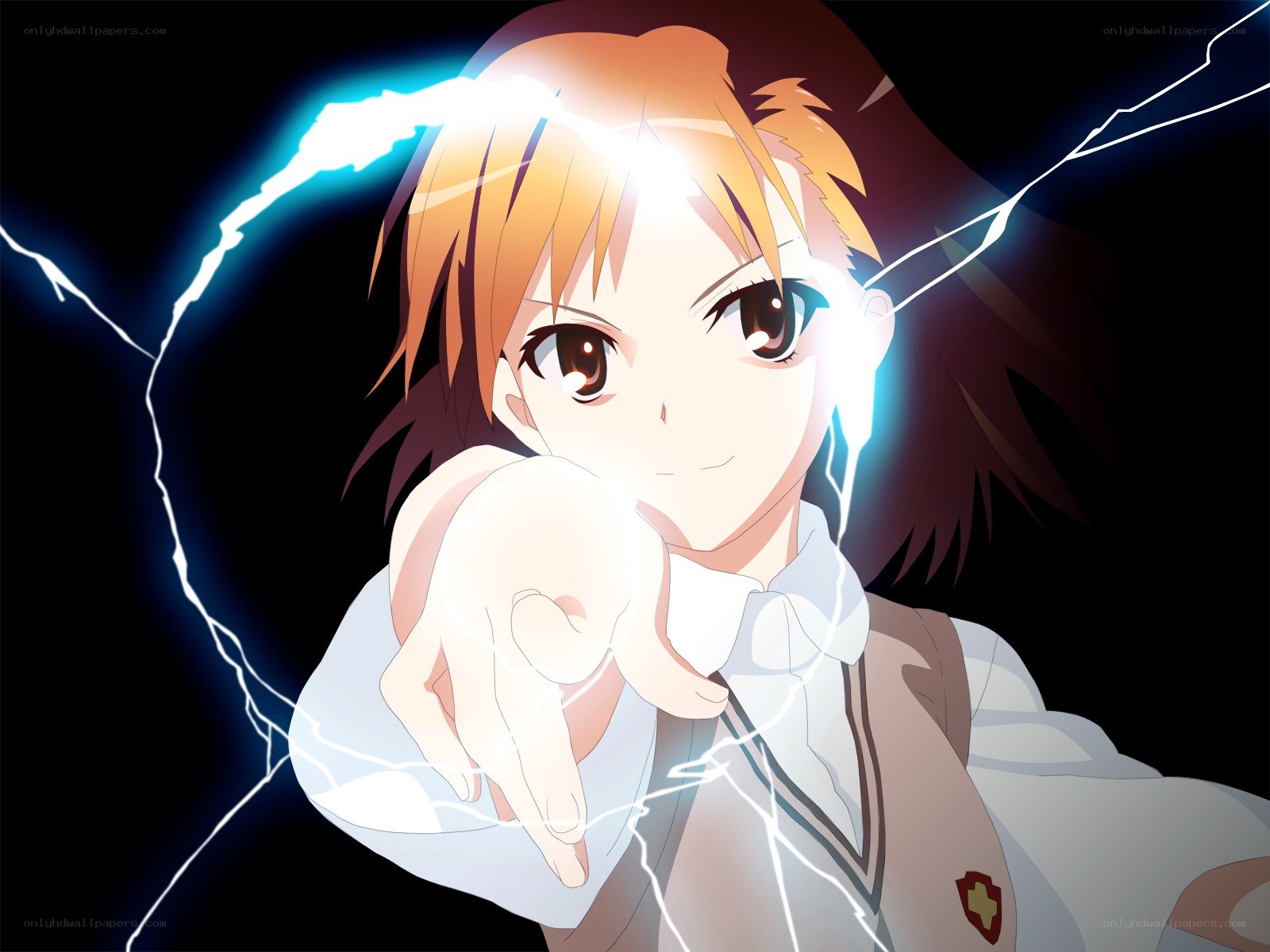 anime girl with lightning powers