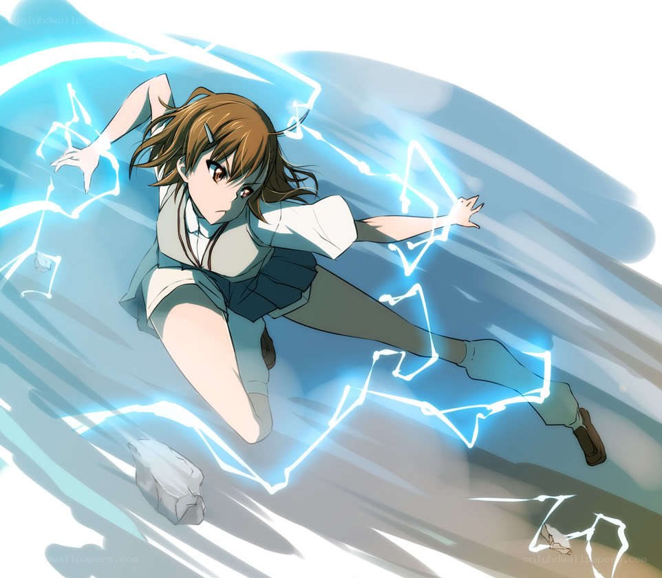 anime girl with lightning powers