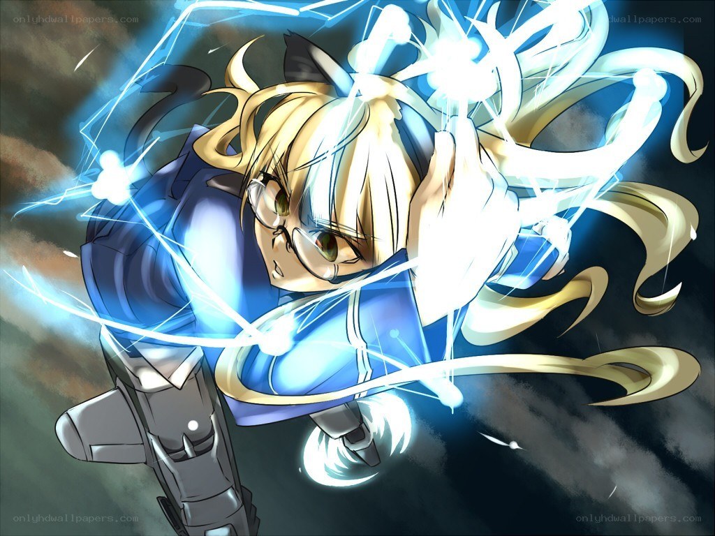 anime girl with lightning powers