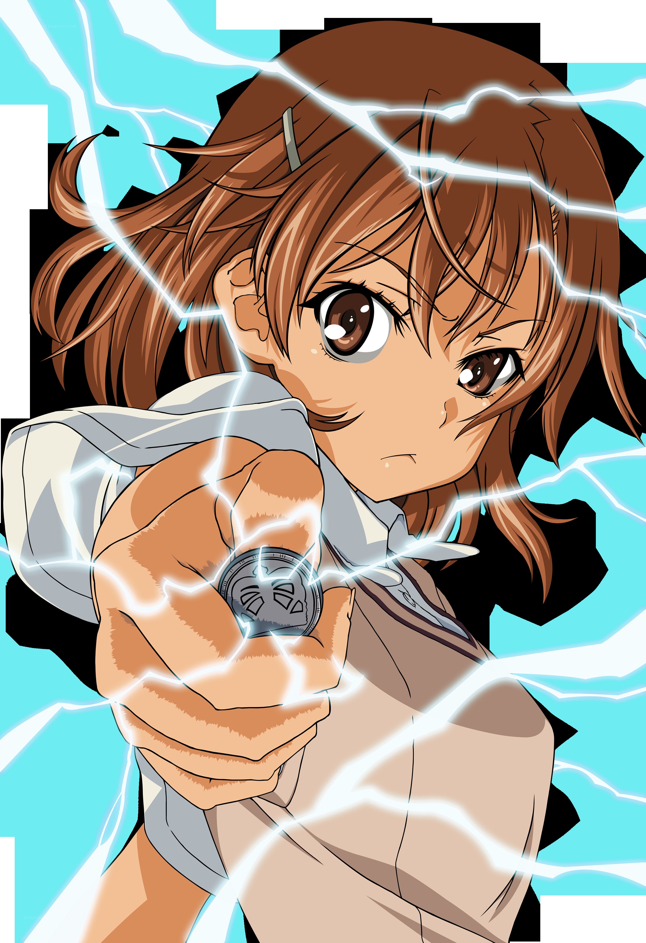 anime girl with lightning powers