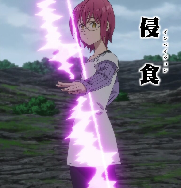 Anime Girl with Lightning — Purple, Dramatic, Glasses