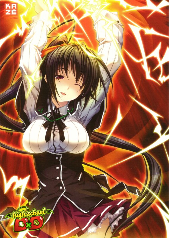 Anime Girl with Lightning — Red