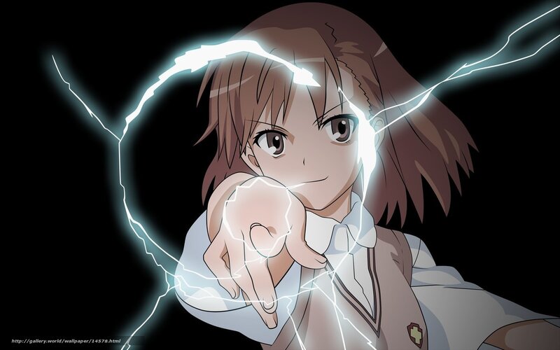 anime girl with lightning