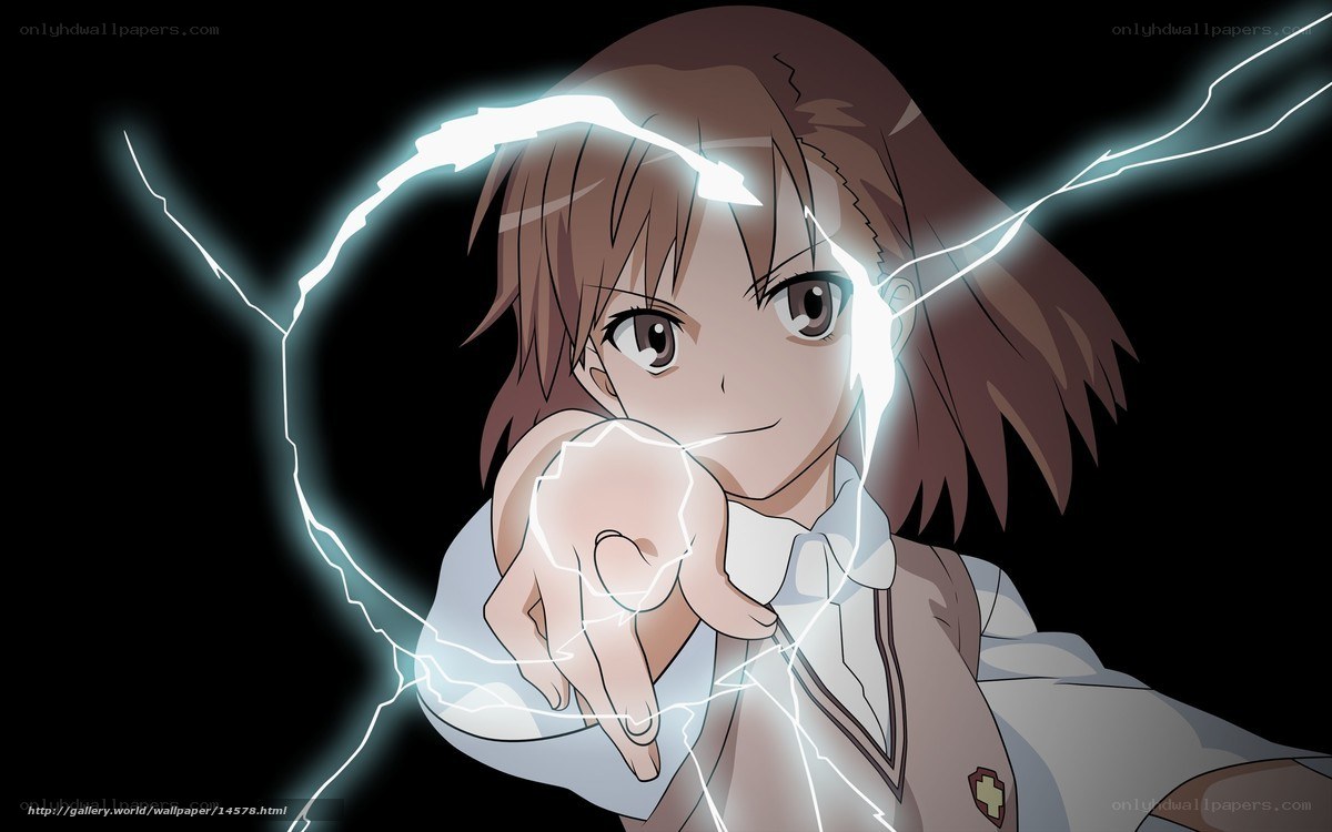 anime girl with lightning