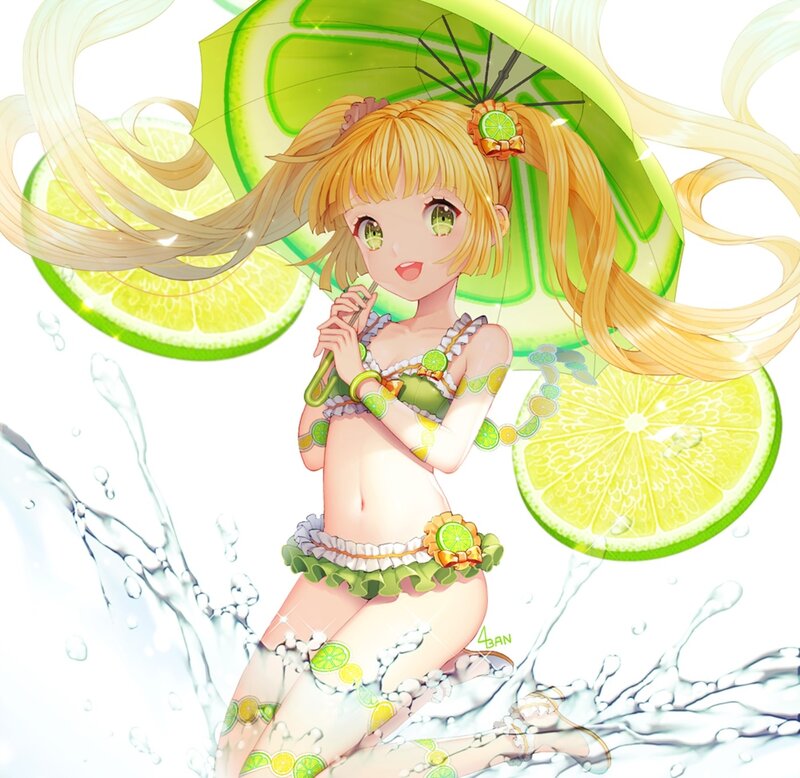 Anime Girl with Lime Slices