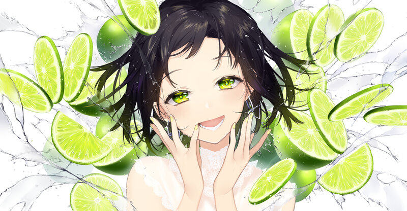Anime Girl with Limes