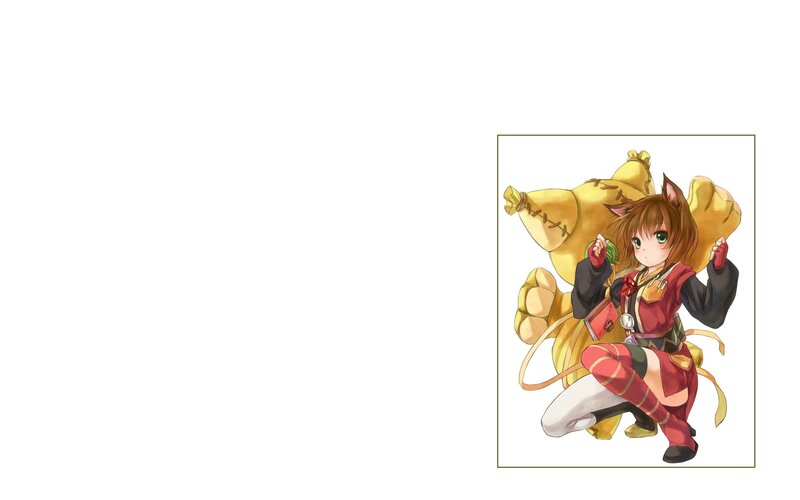 anime girl with lion companion
