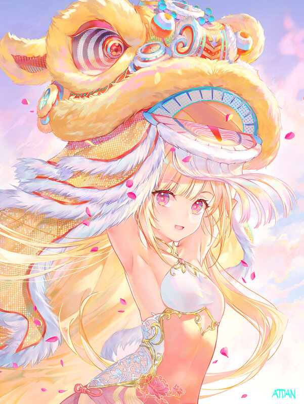 Anime Girl with Lion Head