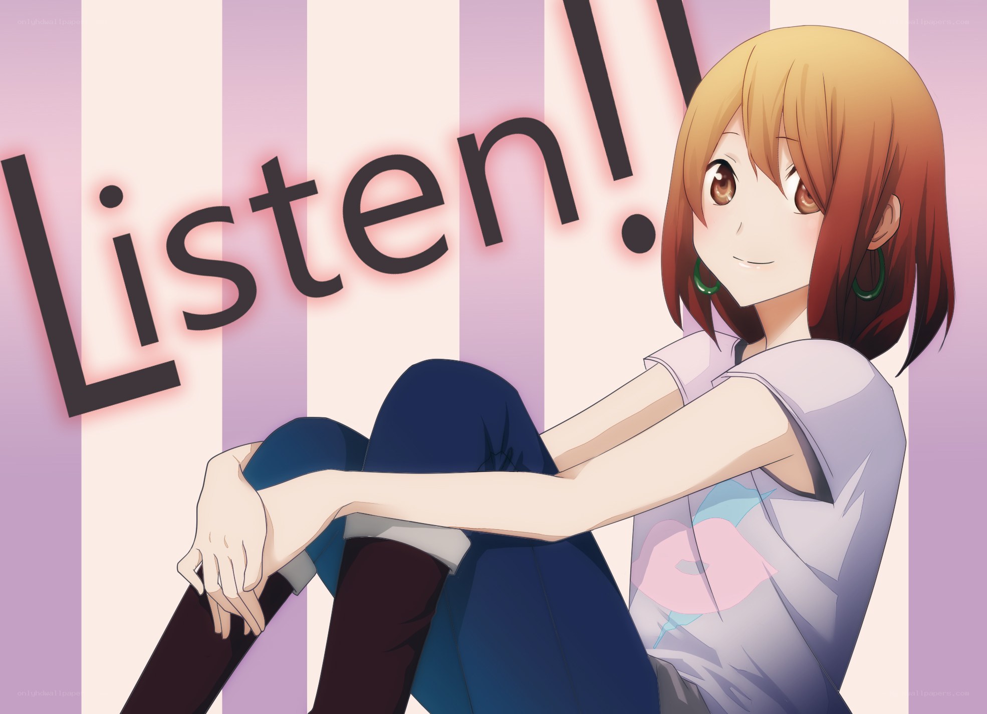 Anime girl with 'Listen!' text