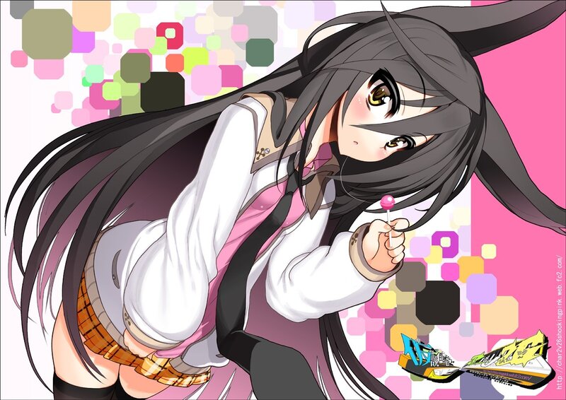 anime girl with lollipop