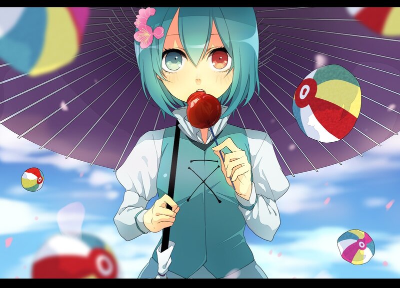 Anime girl with lollipop
