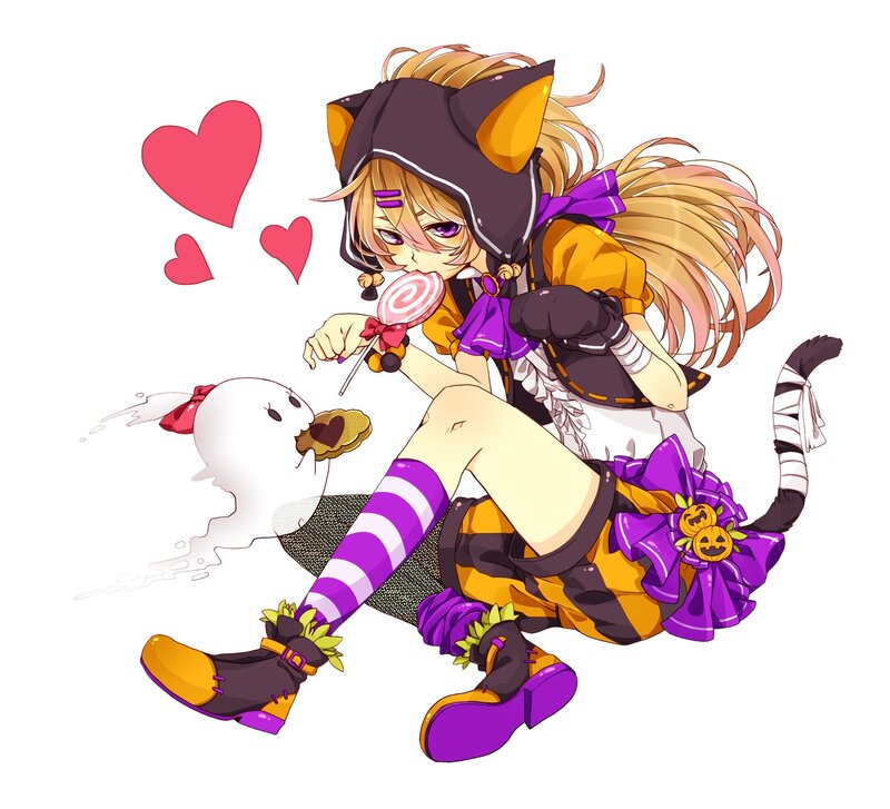 anime girl with lollipop