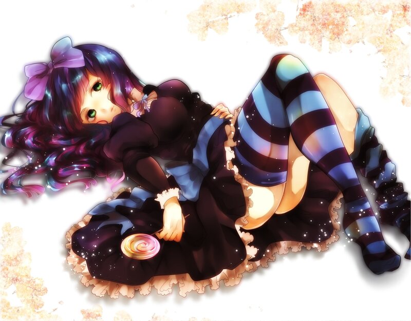 anime girl with lollipop