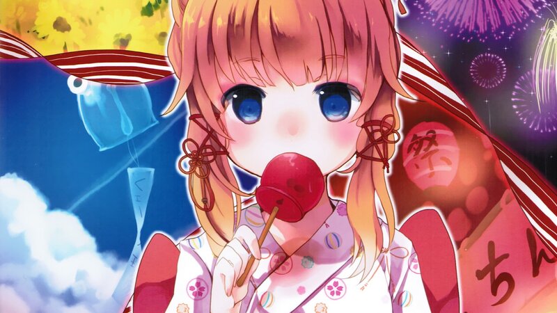Anime girl with lollipop