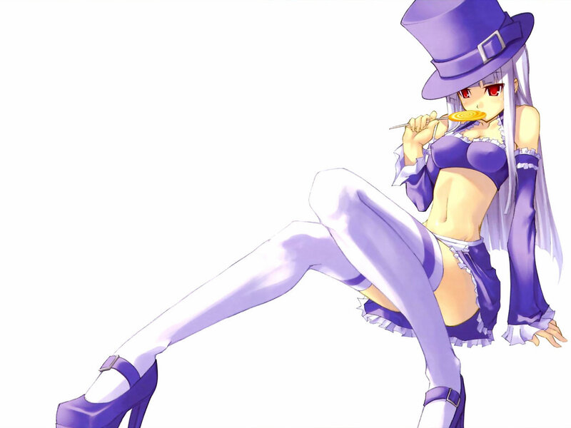 anime girl with lollipop