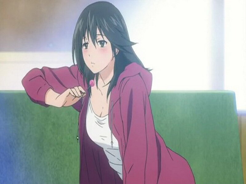 anime girl with lollipop