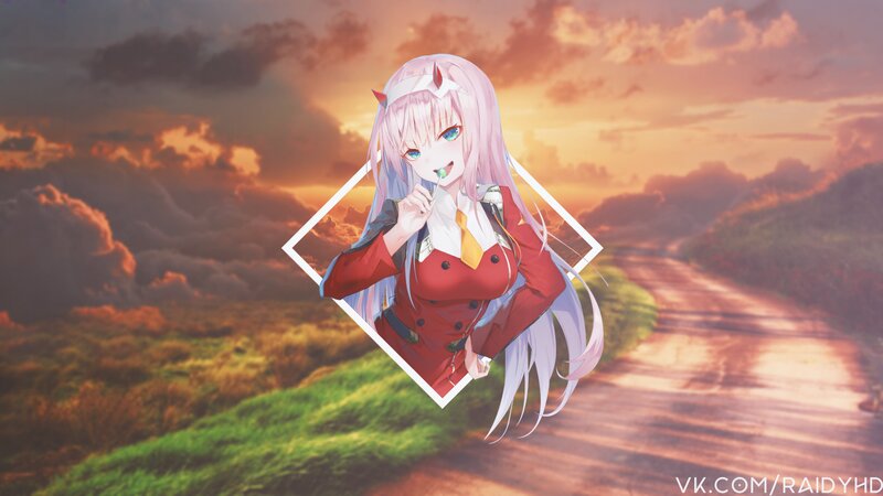 Anime Girl with Lollipop — Pink, Dramatic