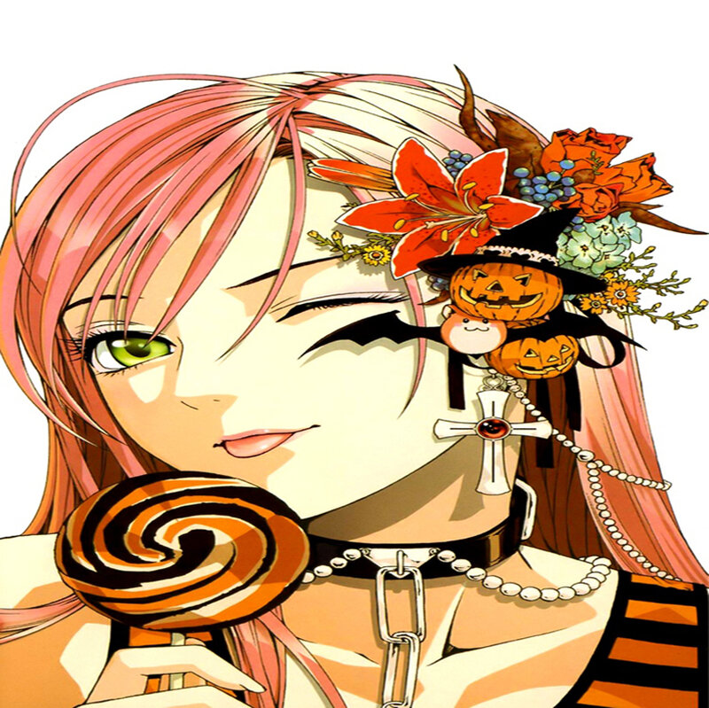 Anime Girl with Lollipop — Pink