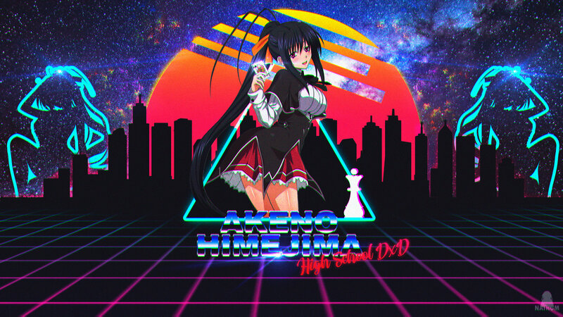 Anime Girl with Long Black Hair — Futuristic