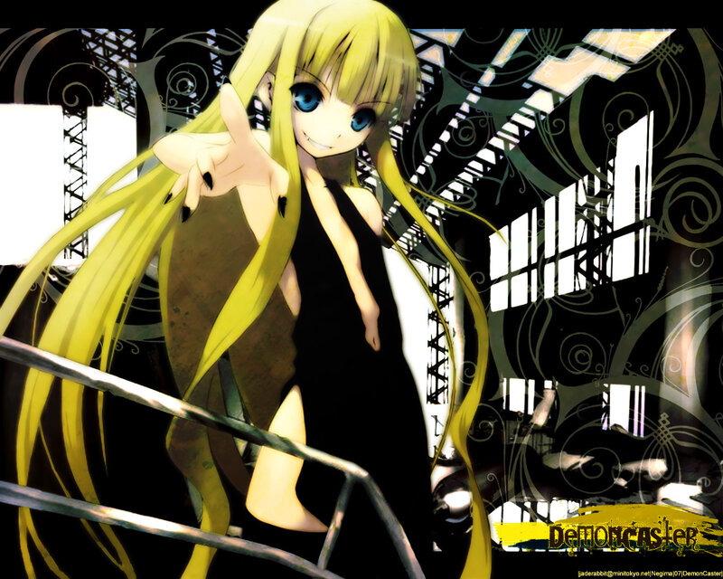 Anime girl with long blonde hair