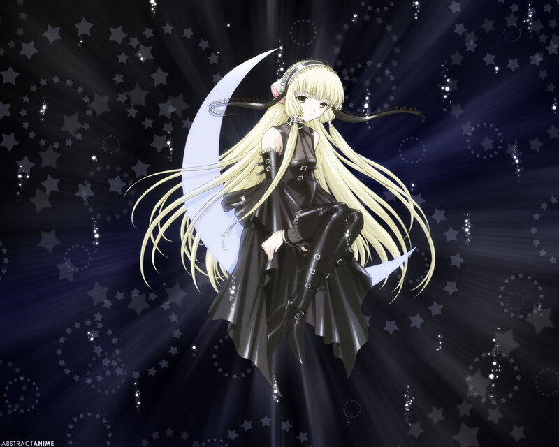anime girl with long blonde hair