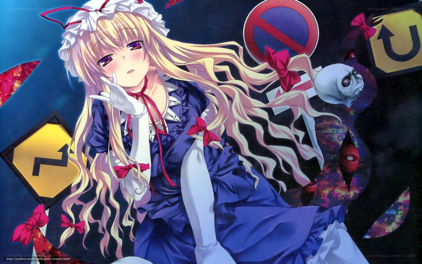 anime girl with long blonde hair