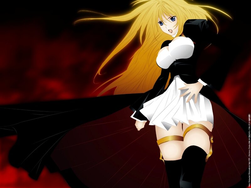 anime girl with long blonde hair